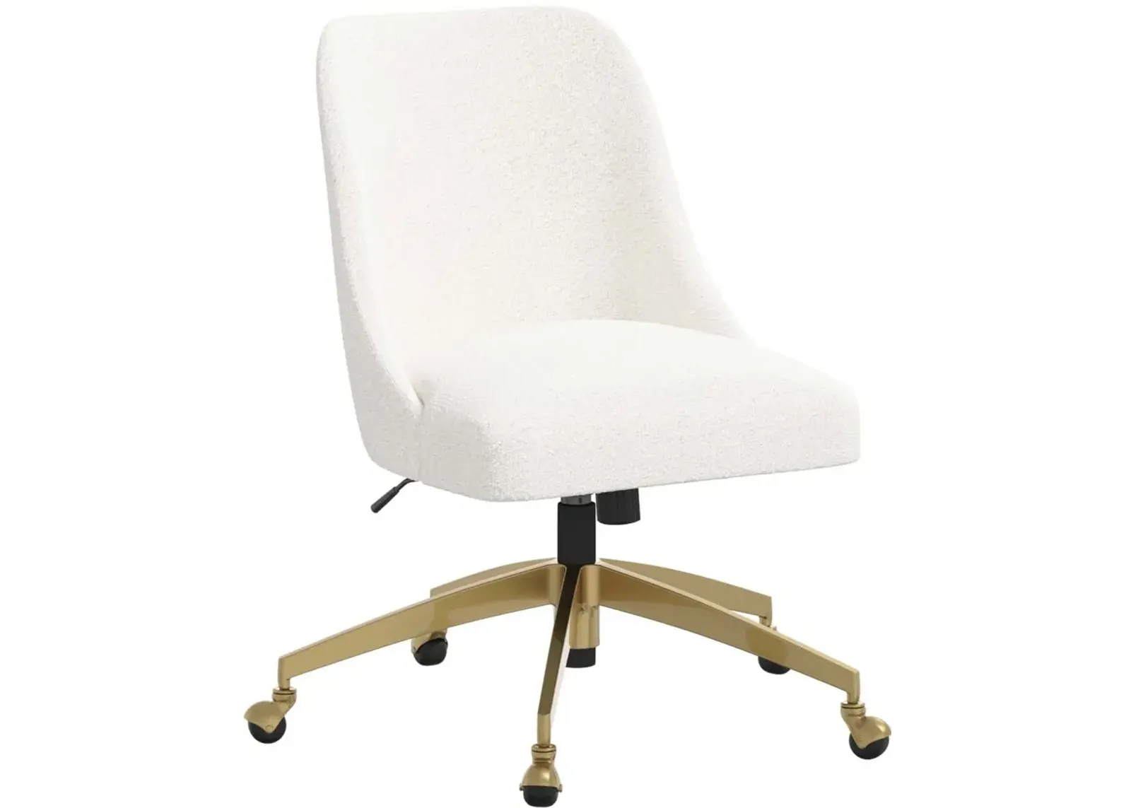 Sara Milano Snow Office Chair with Gold Base