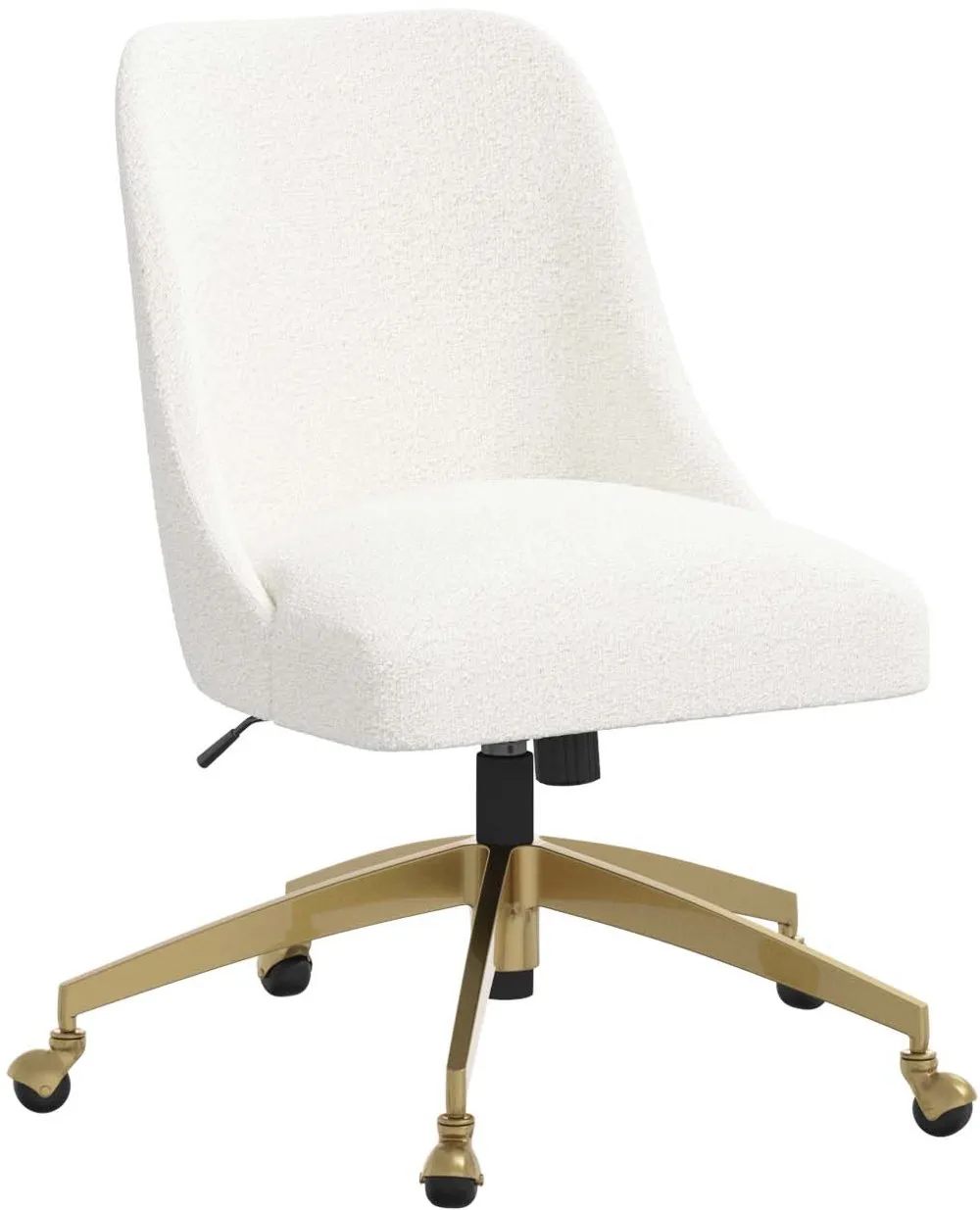 Sara Milano Snow Office Chair with Gold Base