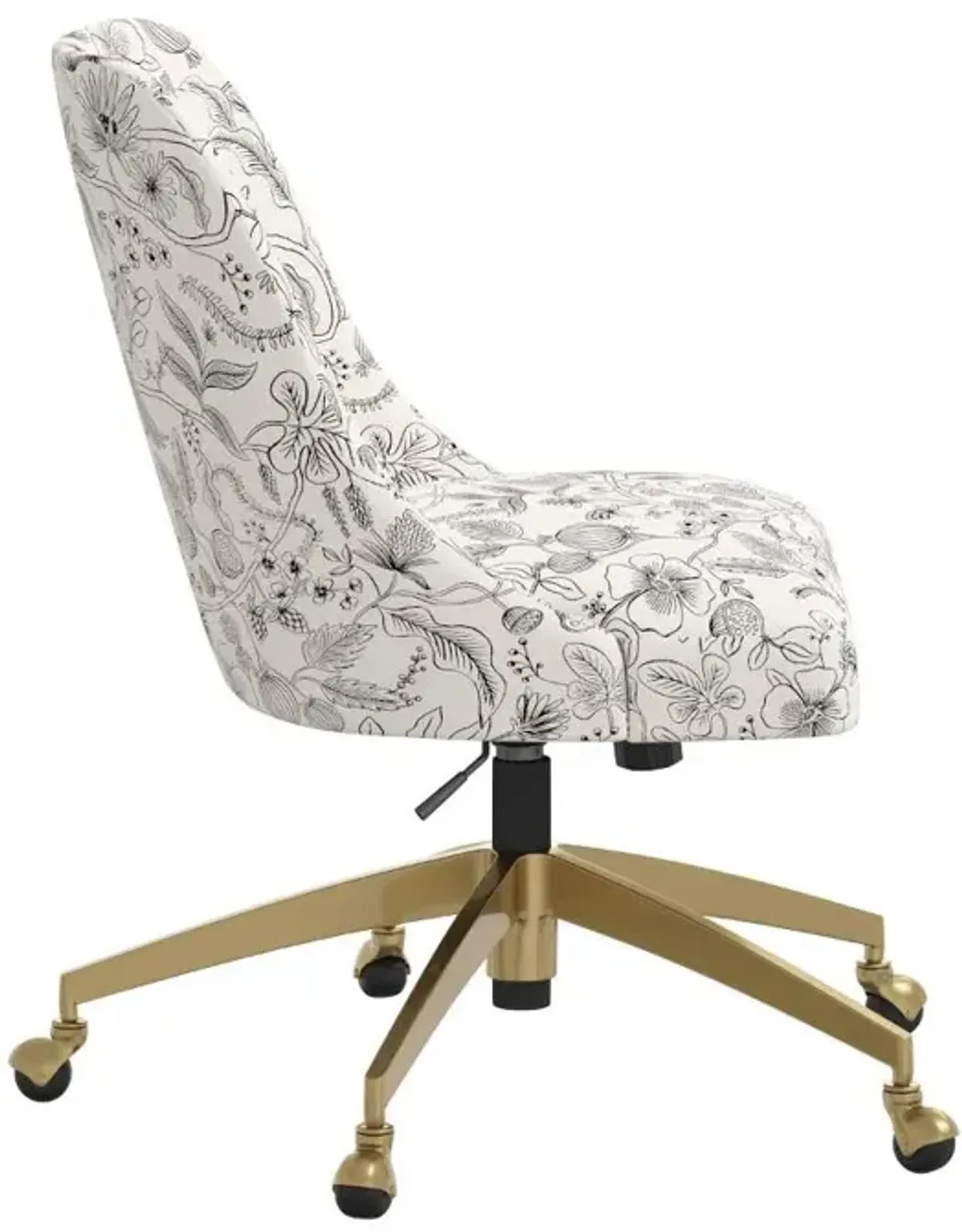 Rifle Paper Co. Oxford Aviary Cream & Black Office Chair