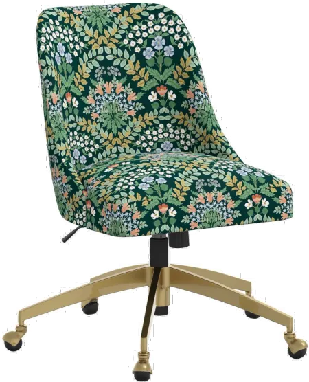 Rifle Paper Co. Oxford Bramble Emerald Office Chair