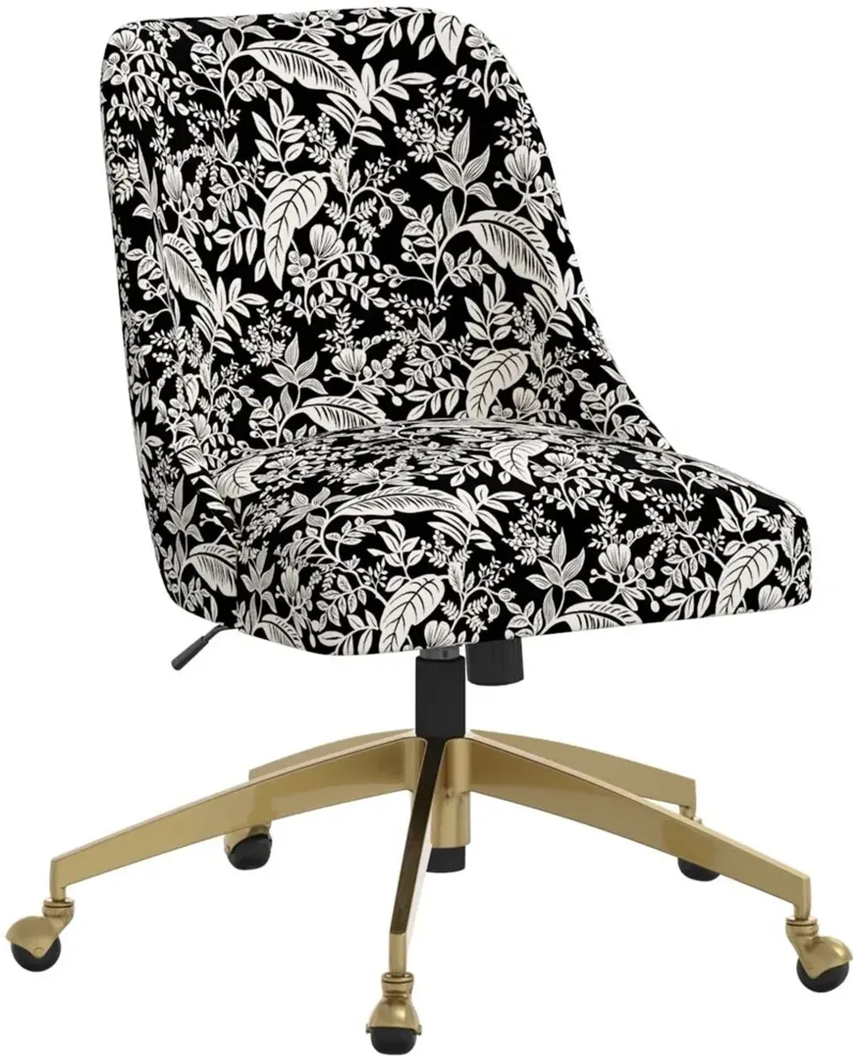 Rifle Paper Co. Oxford Canopy Black & Cream Office Chair