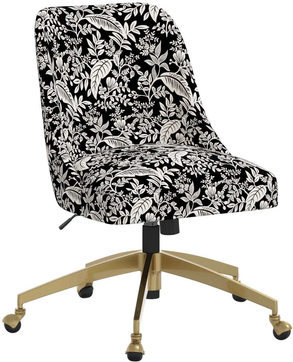 Rifle Paper Co. Oxford Canopy Black & Cream Office Chair