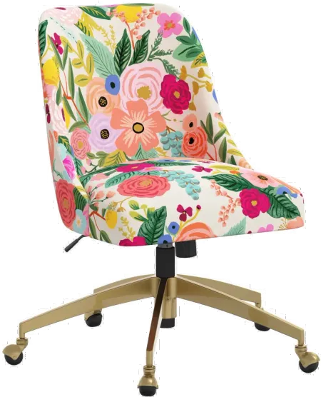 Rifle Paper Co. Oxford Garden Party Pink Office Chair