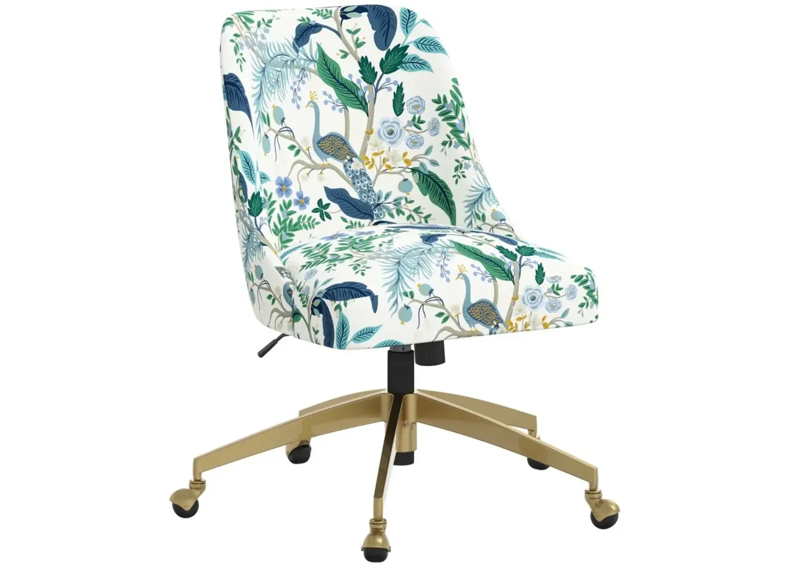 Rifle Paper Co. Oxford Blue Peacock Office Chair