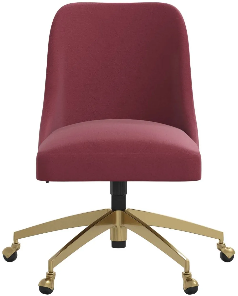 Angela Velvet Berry Gold Base Office Chair