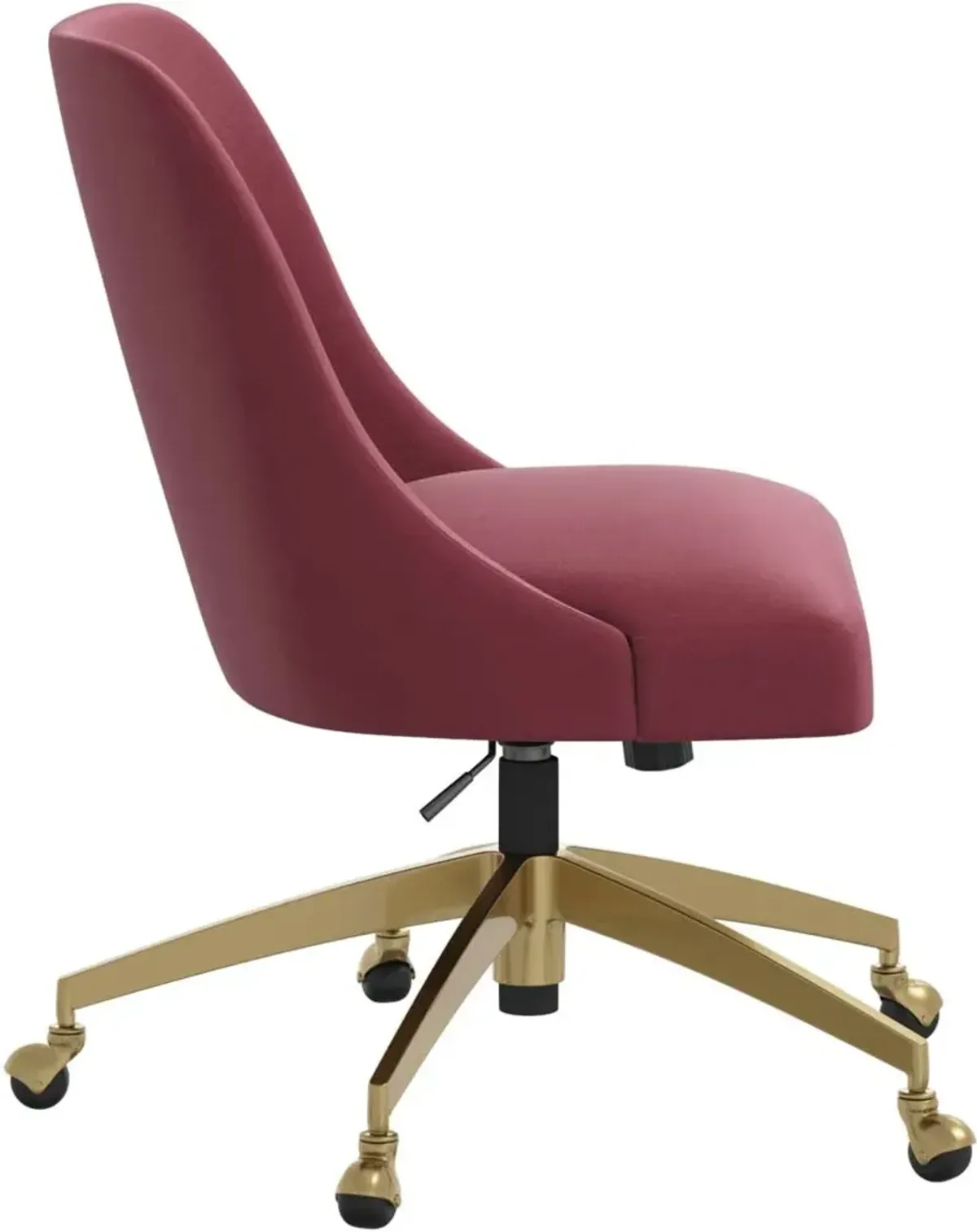 Angela Velvet Berry Gold Base Office Chair