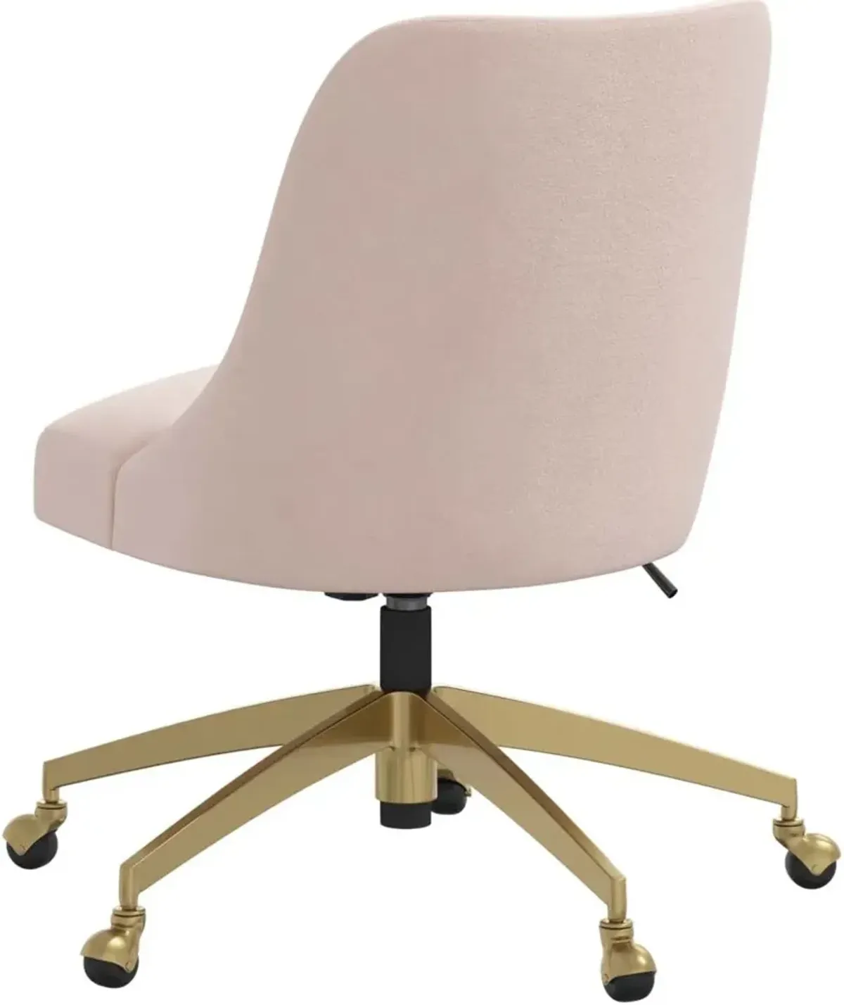 Angela Velvet Blush Gold Base Office Chair