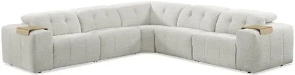 Azalea Beige 5-Piece Power Reclining Sectional