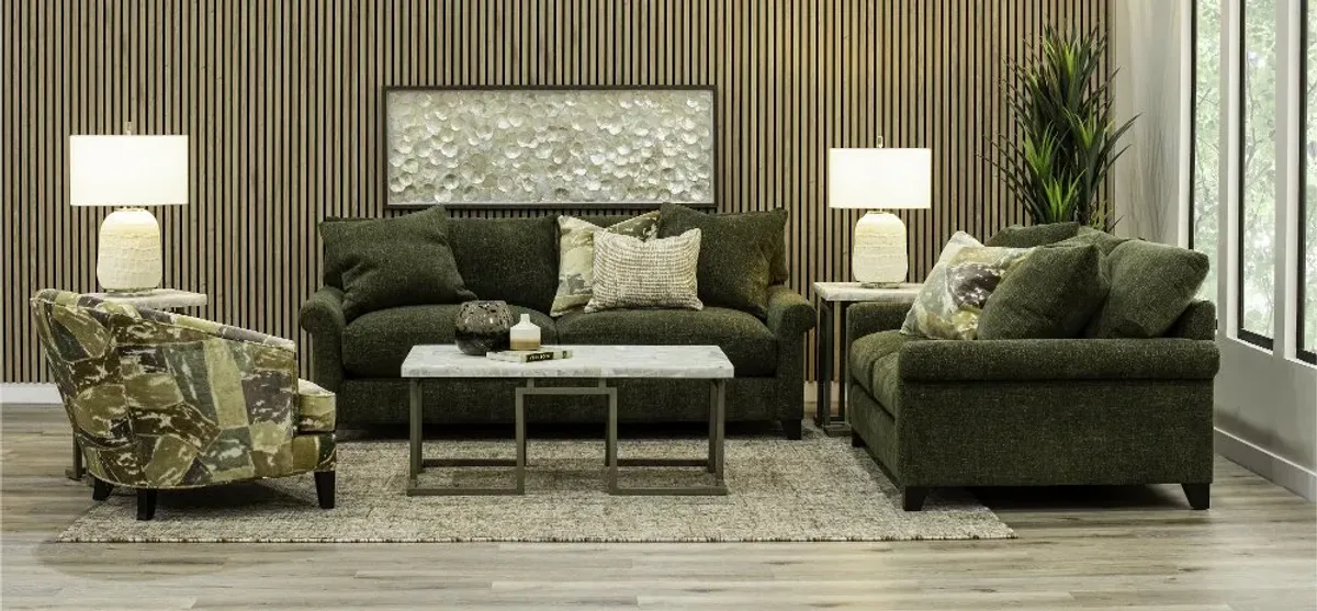 Owen Olive Green Loveseat