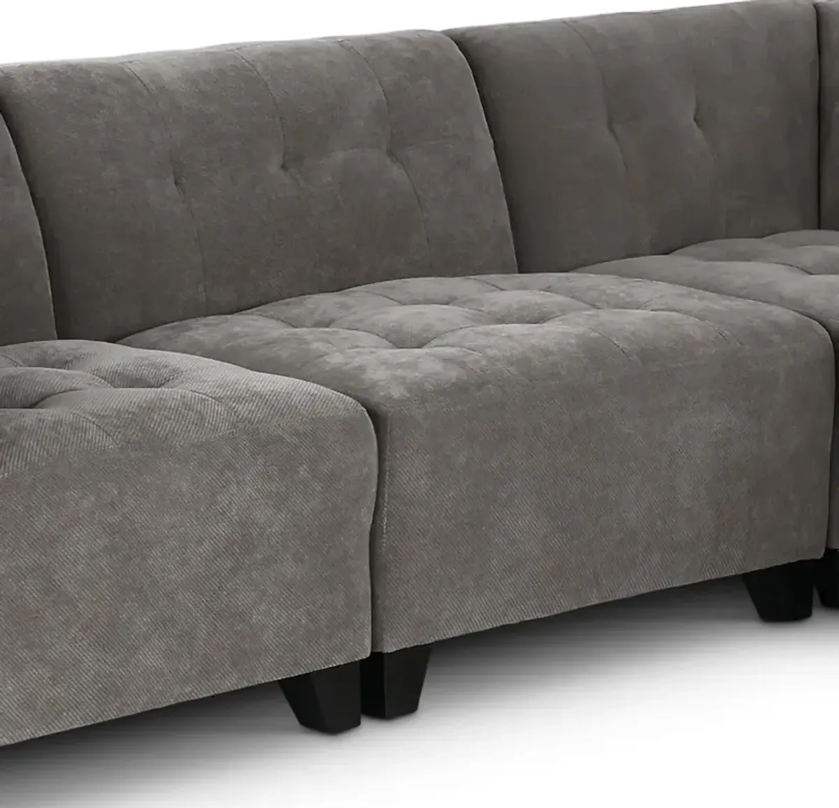 Belaire Gray Modular Armless Chair