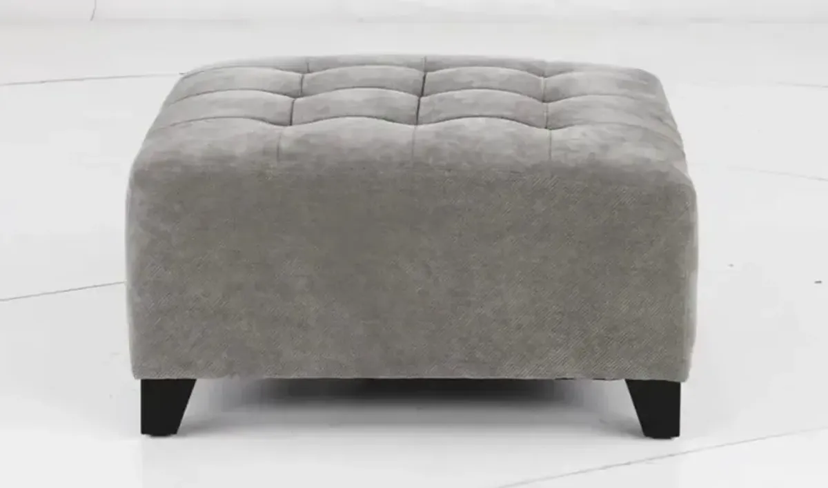 Belaire Gray Ottoman