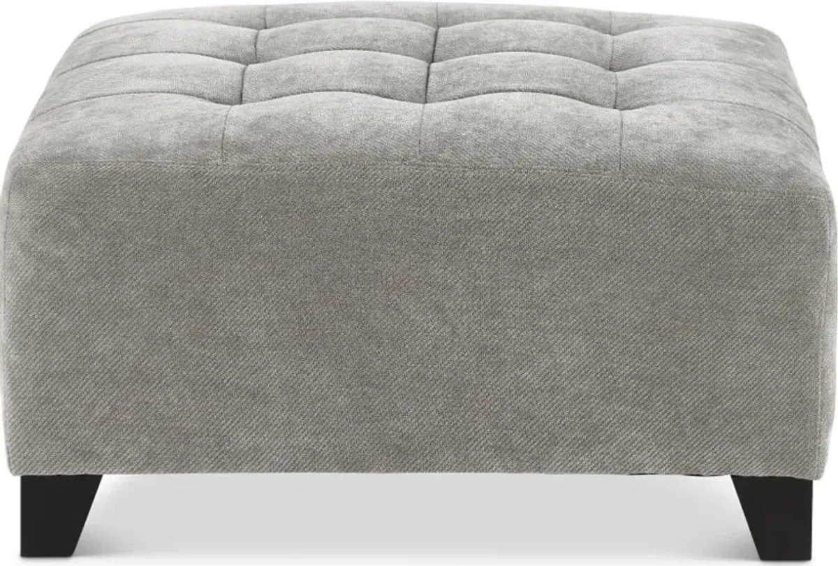 Belaire Gray Ottoman