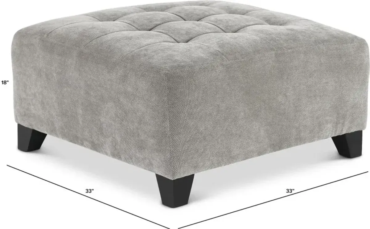 Belaire Gray Ottoman