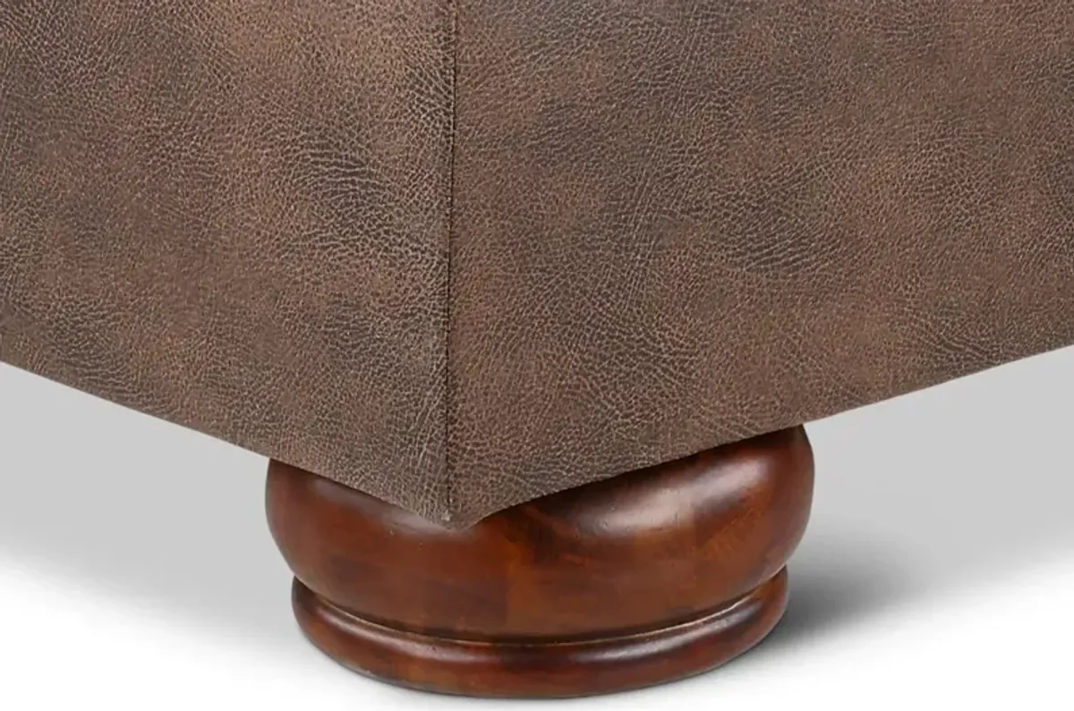 Canyon Brown Snuggle Ottoman