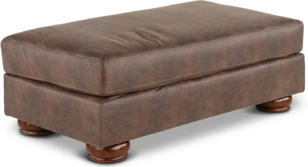 Canyon Brown Snuggle Ottoman