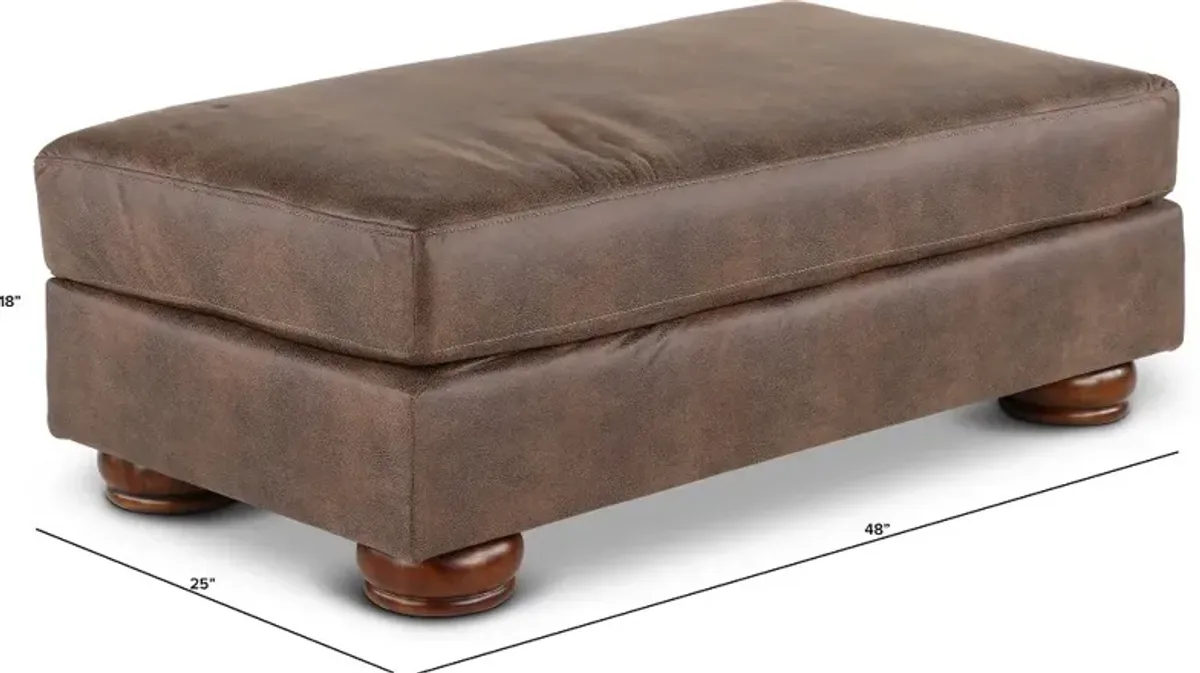 Canyon Brown Snuggle Ottoman