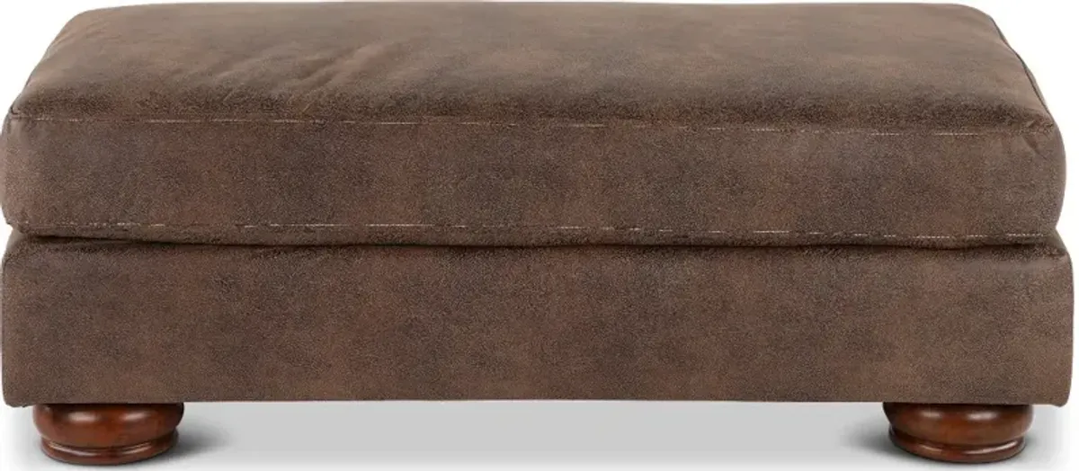 Canyon Brown Snuggle Ottoman