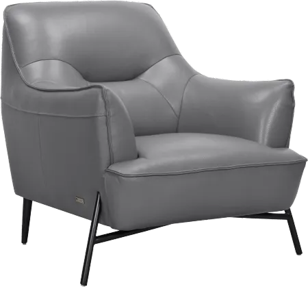 Sassari Gray Leather Chair