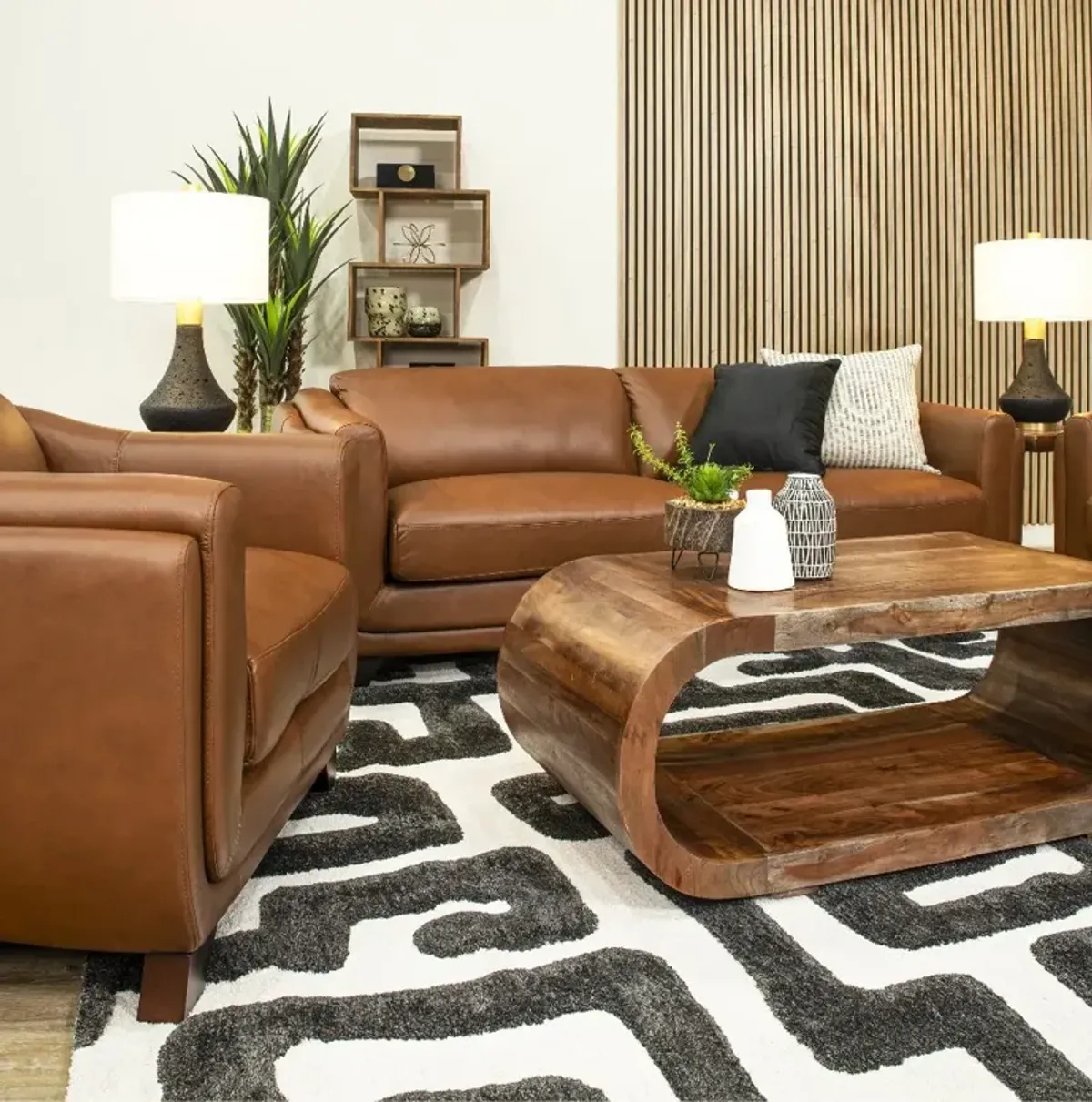 Omaha Brown Leather Sofa