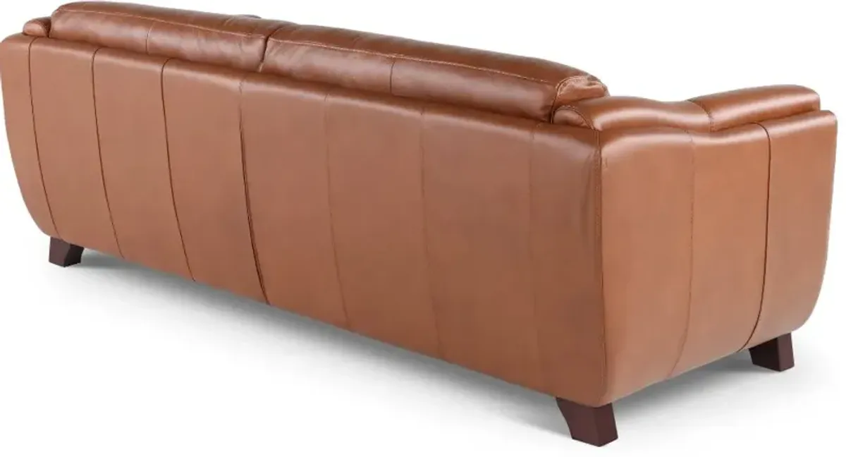 Omaha Brown Leather Sofa