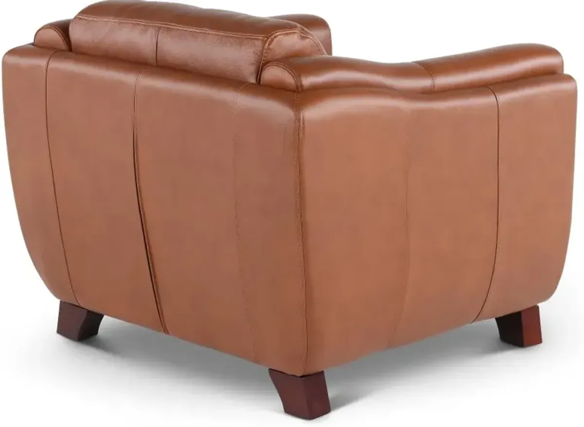 Omaha Brown Leather Chair