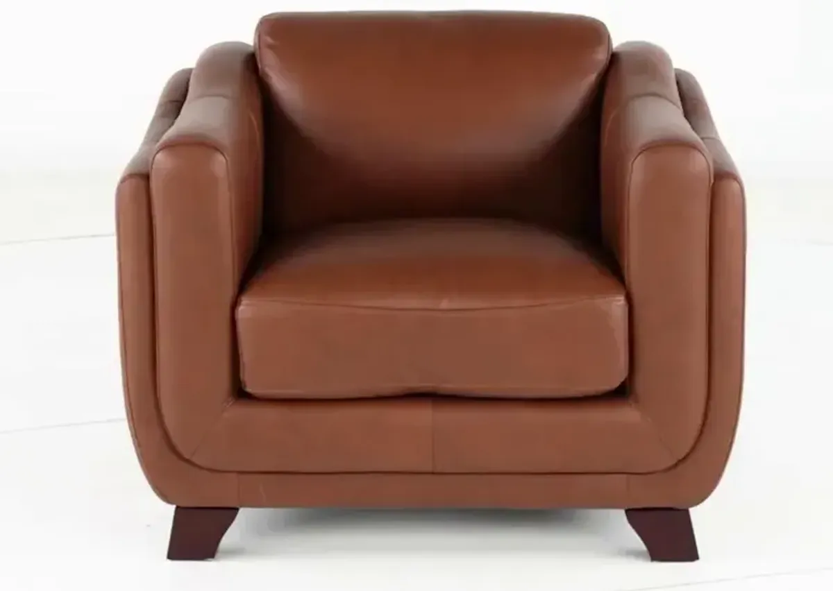 Omaha Brown Leather Chair