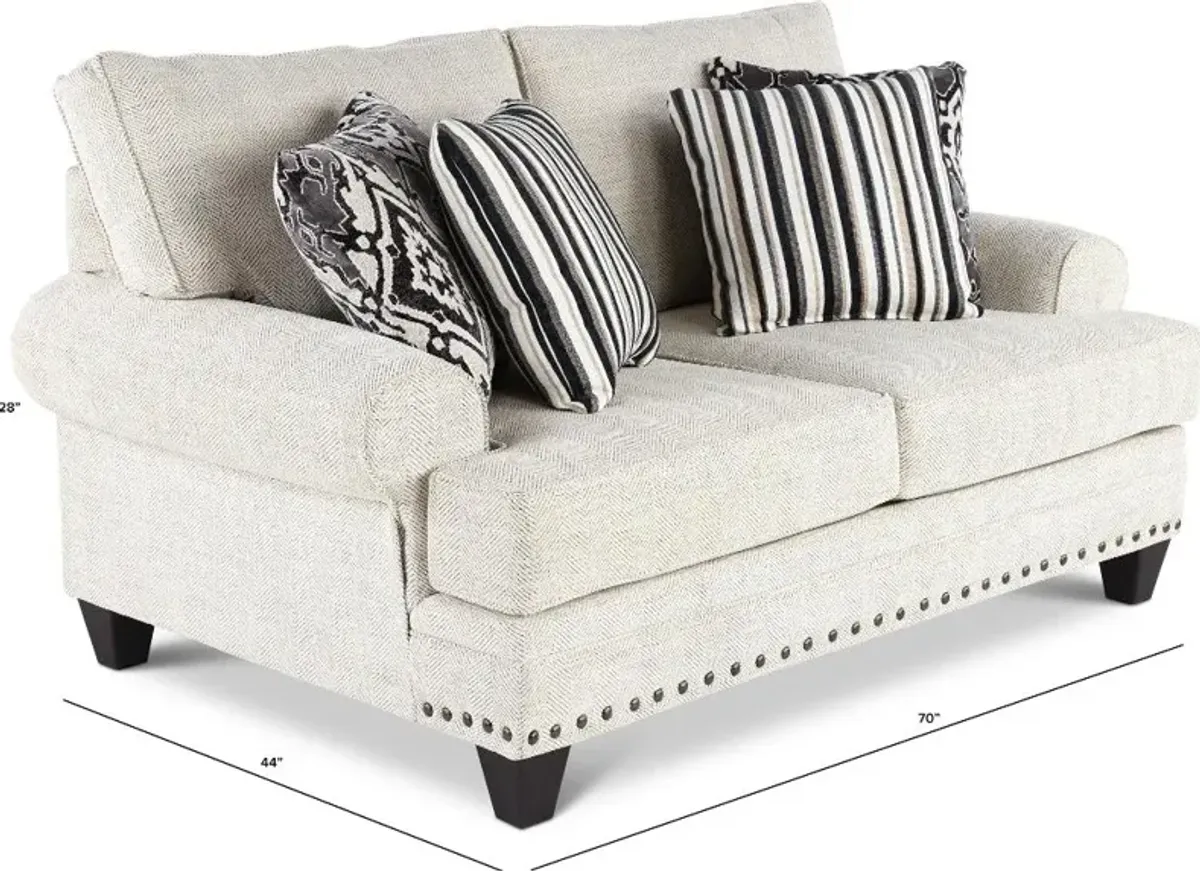 Escalante Cream Loveseat