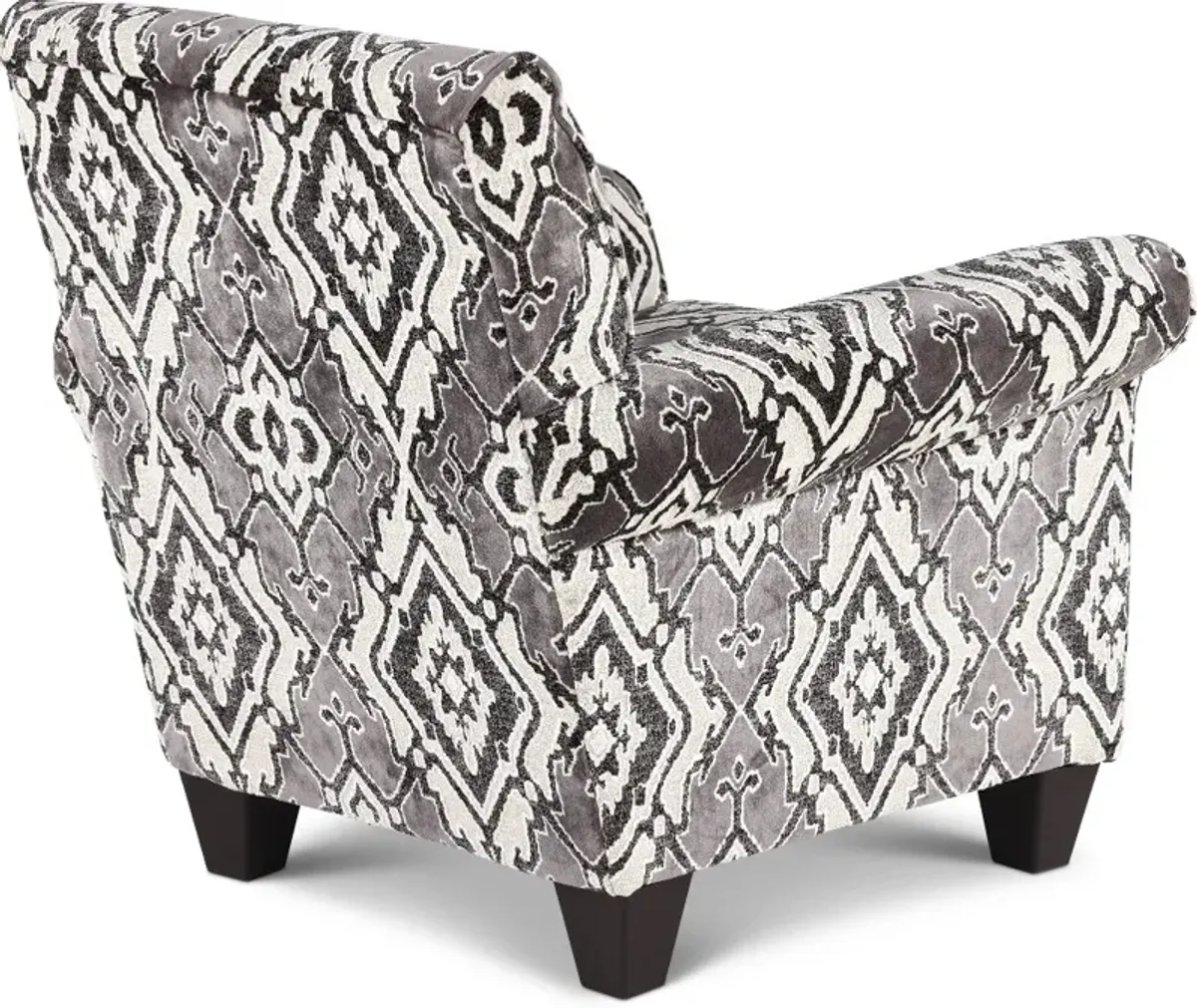 Escalante Black and Cream Accent Chair