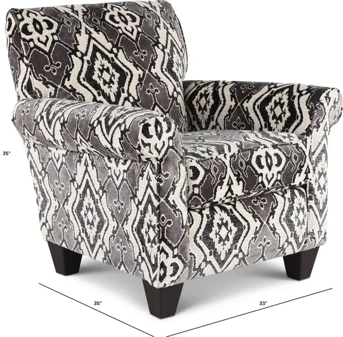 Escalante Black and Cream Accent Chair