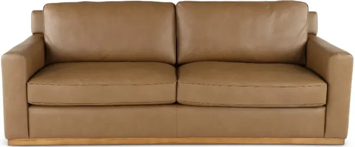 Mason Brown Leather Sofa