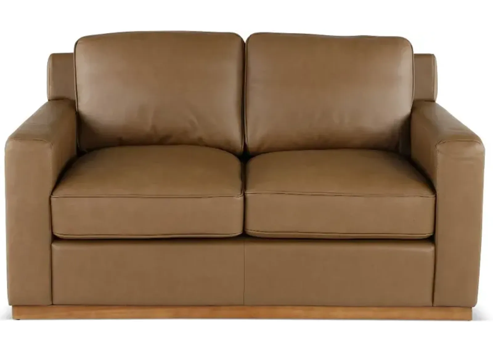 Mason Brown Leather Loveseat