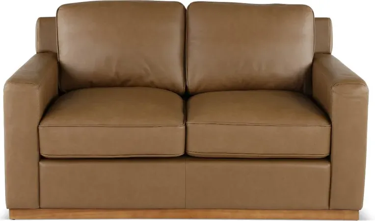 Mason Brown Leather Loveseat