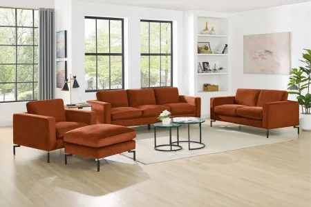 Tribeca Rust Orange Sofa