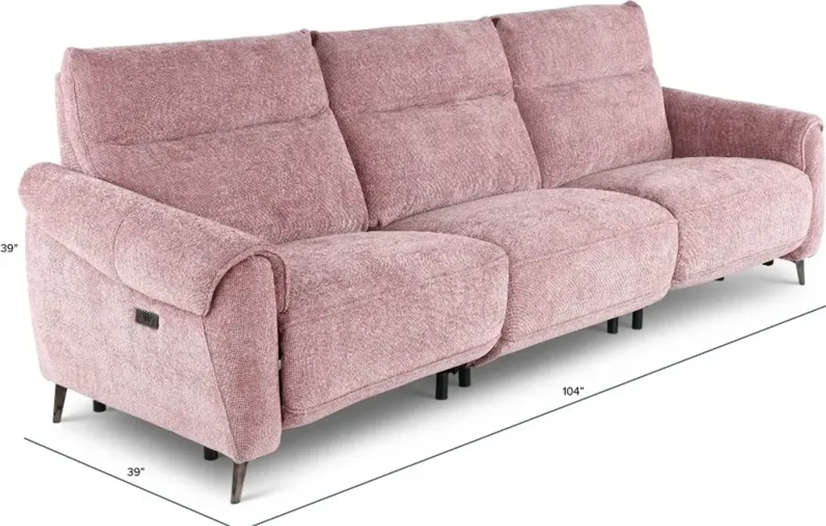 Parisian Rose Power Reclining Sofa