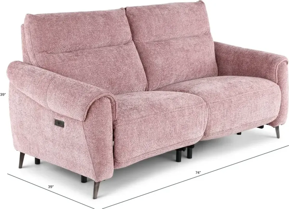 Parisian Rose Power Reclining Loveseat