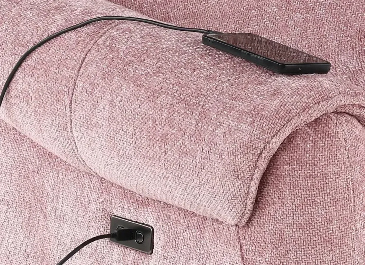 Parisian Rose Power Reclining Loveseat