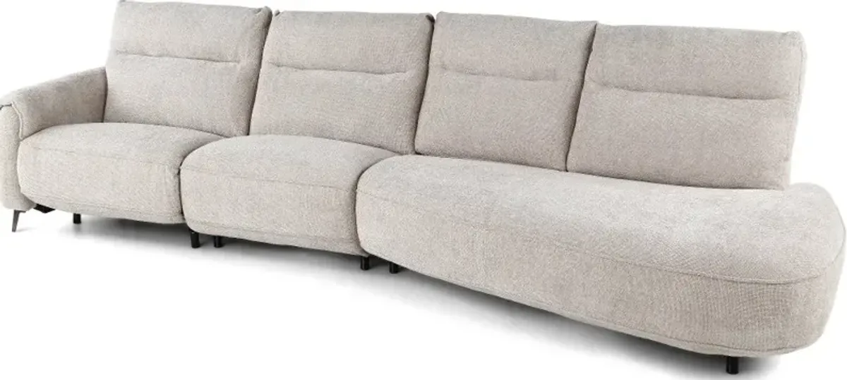 Parisian Cobblestone Power Reclining Sofa with Attached Right Side...