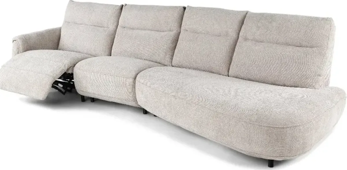 Parisian Cobblestone Power Reclining Sofa with Attached Right Side...