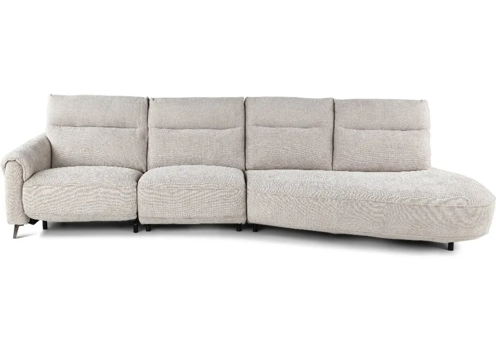 Parisian Cobblestone Power Reclining Sofa with Attached Right Side...