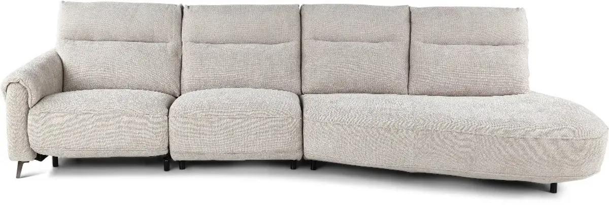 Parisian Cobblestone Power Reclining Sofa with Attached Right Side...