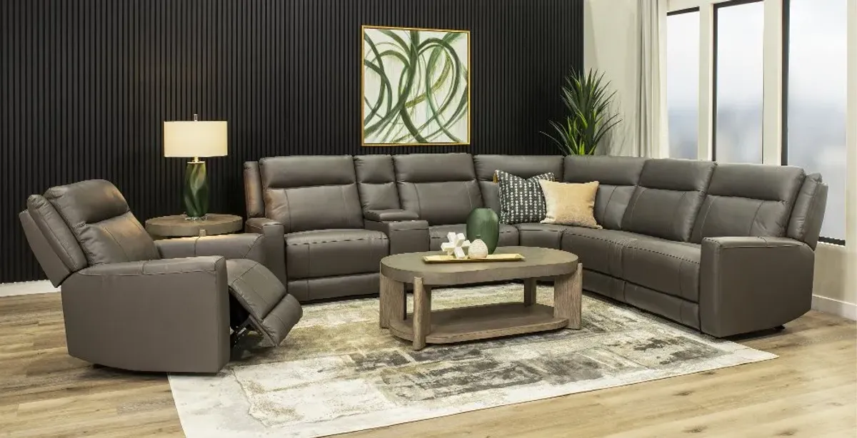 Madras Gray 6-Piece Power Reclining Sectional