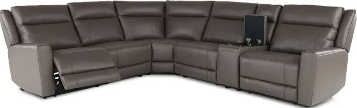 Madras Gray 6-Piece Power Reclining Sectional