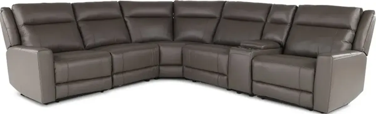 Madras Gray 6-Piece Power Reclining Sectional