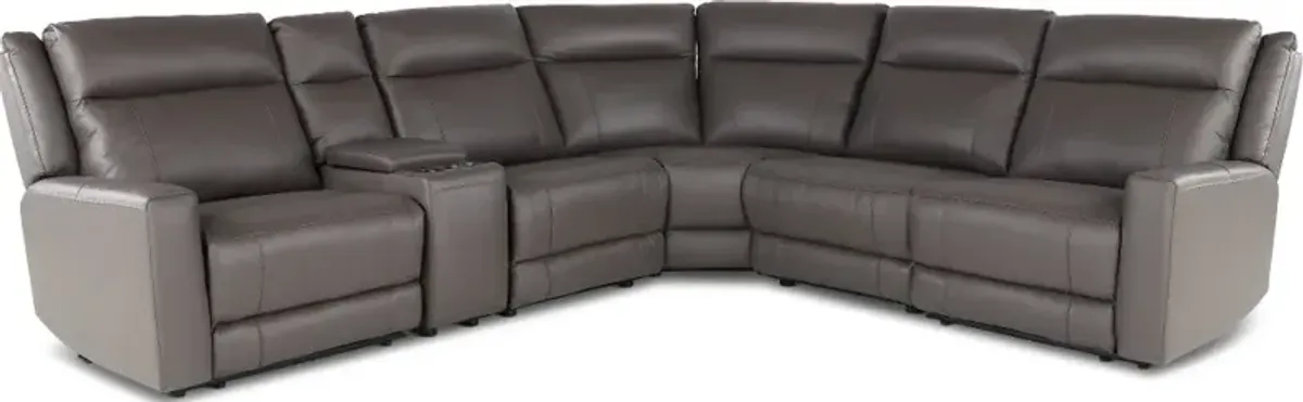 Madras Gray 6-Piece Power Reclining Sectional