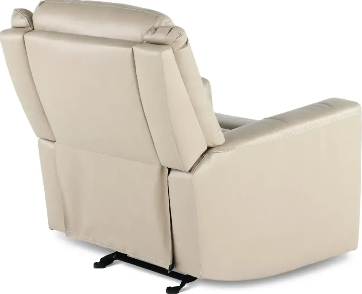 Madras Taupe Glider Recliner