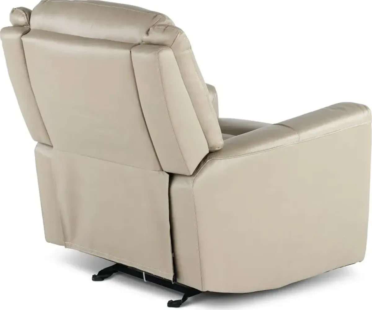 Madras Taupe Glider Recliner