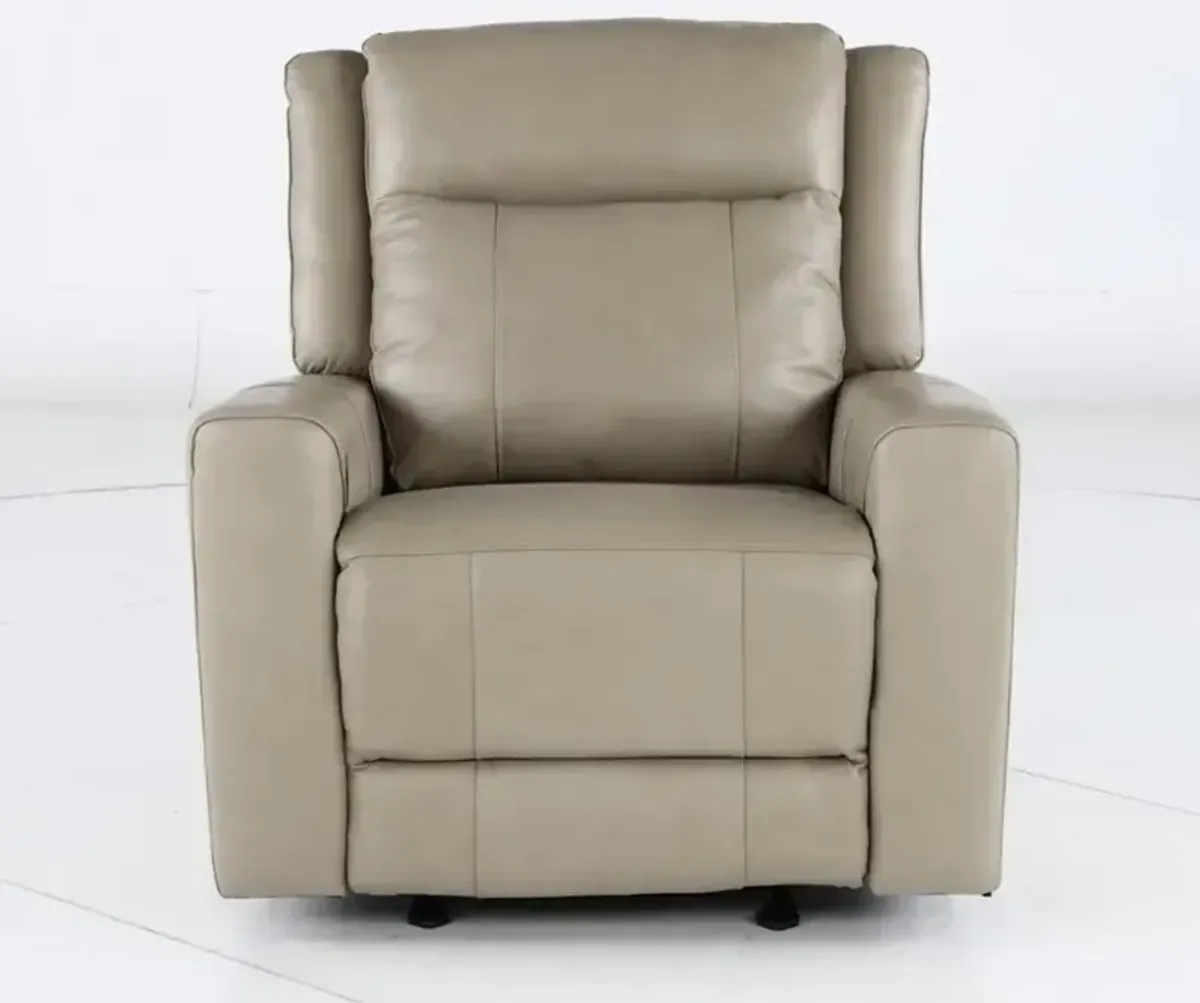 Madras Taupe Glider Recliner