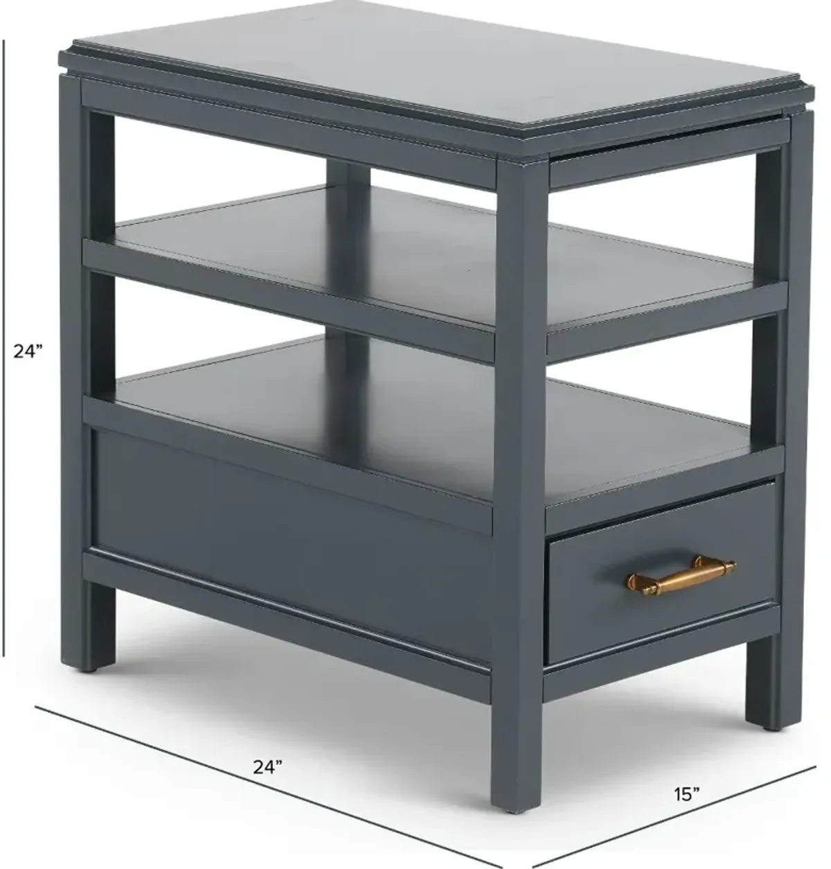 Alexander Blue Chairside Table
