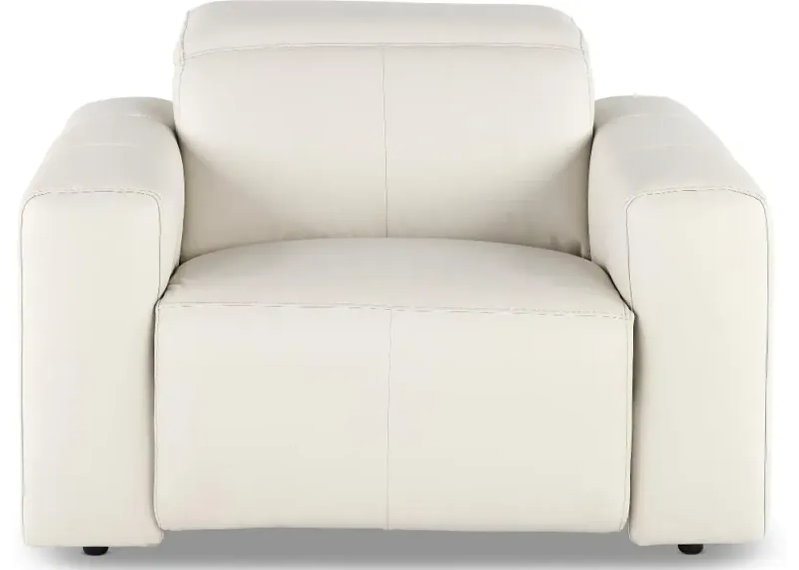 Airy Pebble White Power Recliner