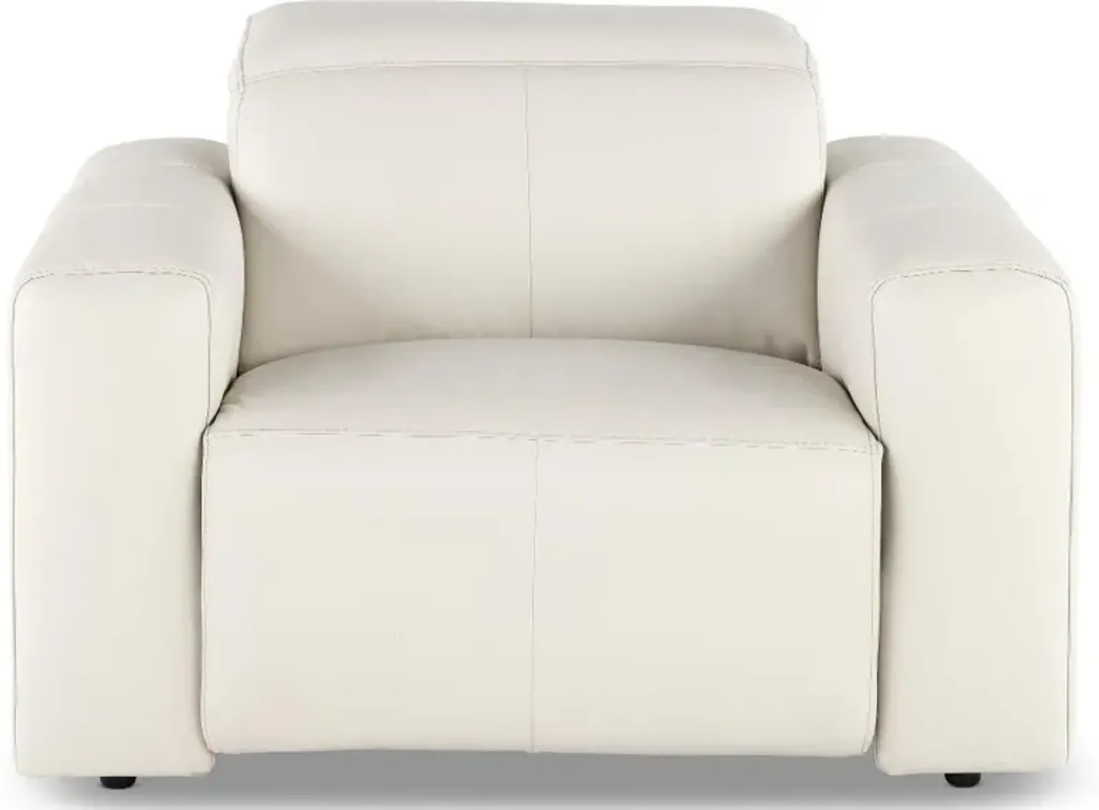 Airy Pebble White Power Recliner